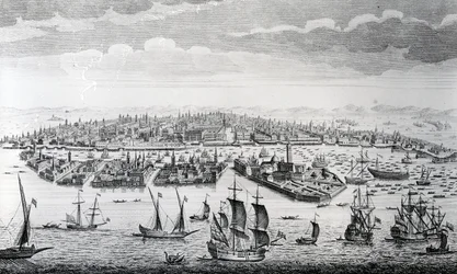 Eine Perspektivansicht der Stadt Venedig